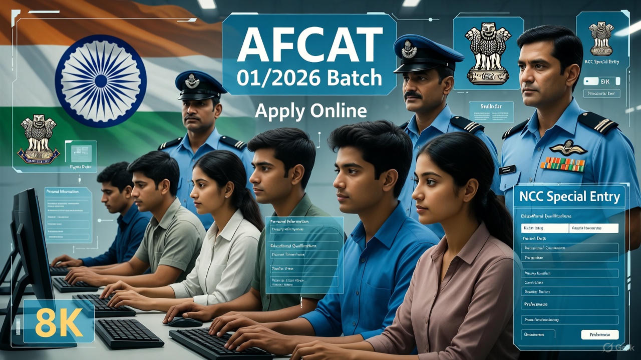 Airforce AFCAT 01/2026 Batch – Apply Online for 340 Commissioned Officer Posts