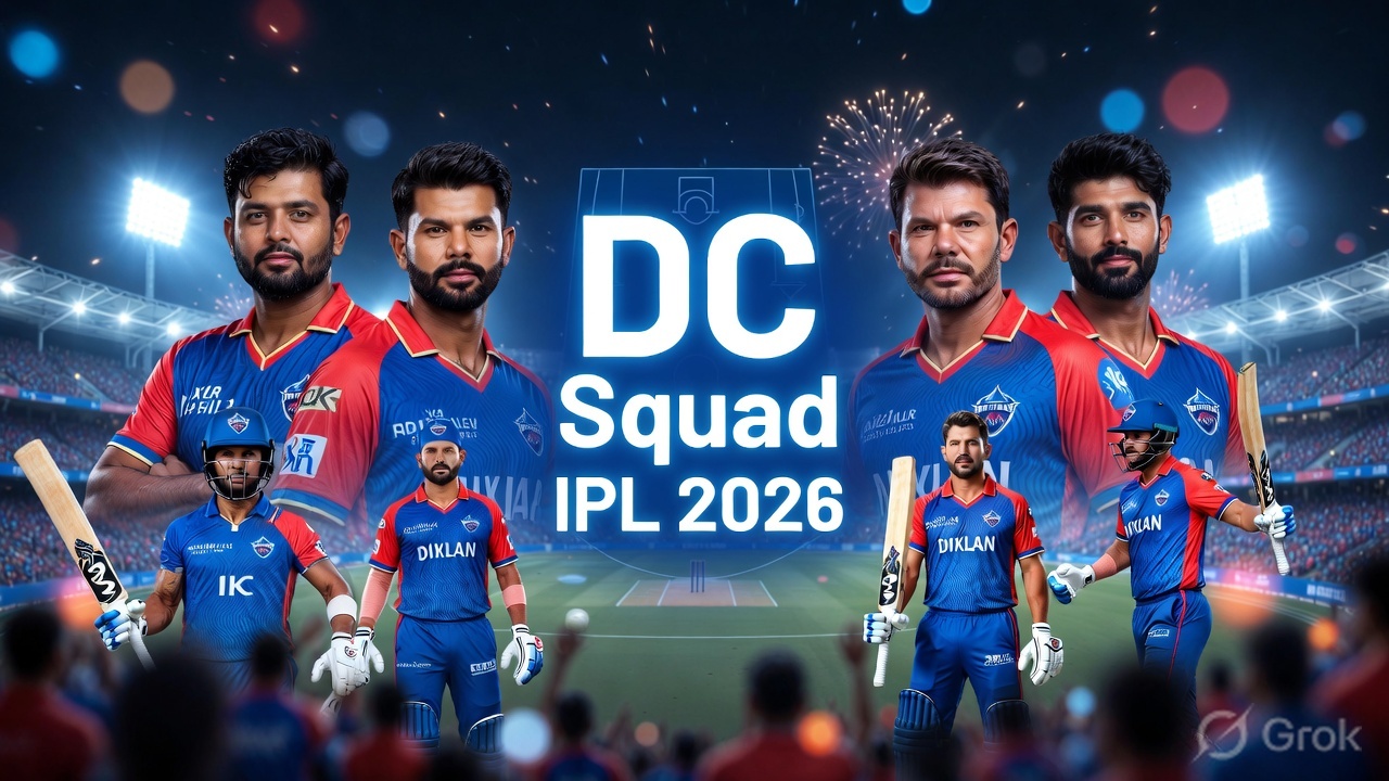 DC Squad IPL 2026 – Delhi Capitals Full Players List, Captain, Playing XI, Key Players & Complete Team