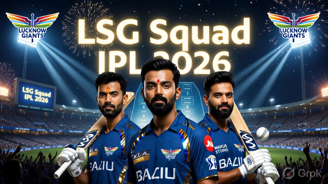 LSG Squad IPL 2026 – Lucknow Super Giants Players List, Captain, Playing XI & Full Team Analysis