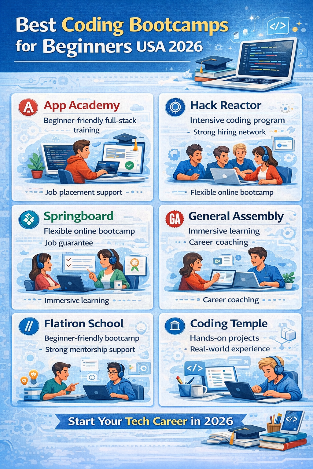 Best Coding Bootcamps for Beginners USA 2026