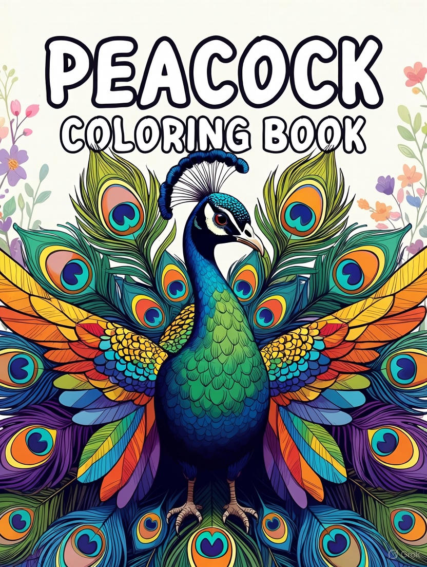 PEACOCK COLORING BOOK (Digital Download)