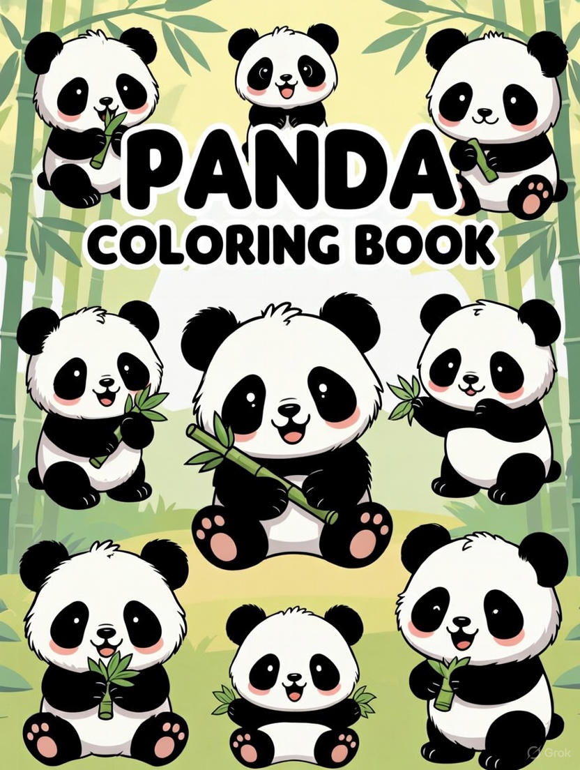 PANDA COLORING BOOK (Digital Download)